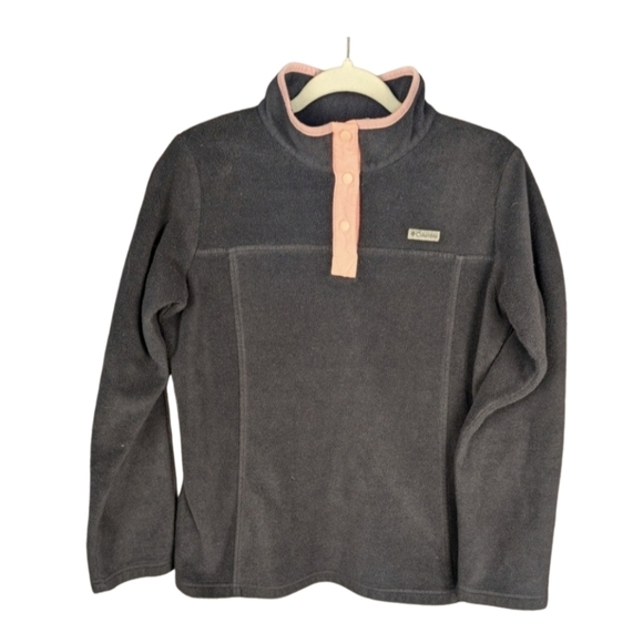 Columbia girls XL black/pink  pullover with snaps - Picture 1 of 6